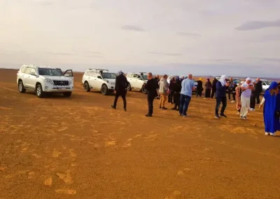 merzouga desert with morocco tourists