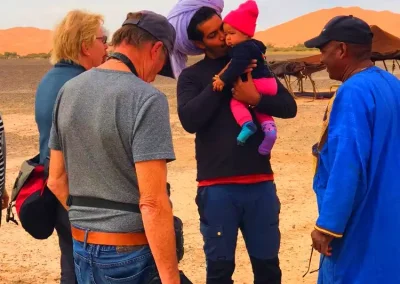 nomad familly in merzouga desert