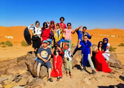 merzouga desert and morocco tourists