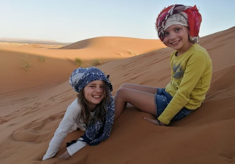 children in desert trips 